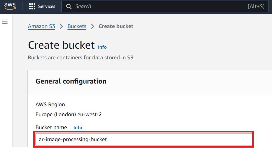 S3 Bucket Name Input