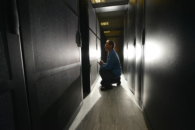 Photo of someone managing ARCHER2 system