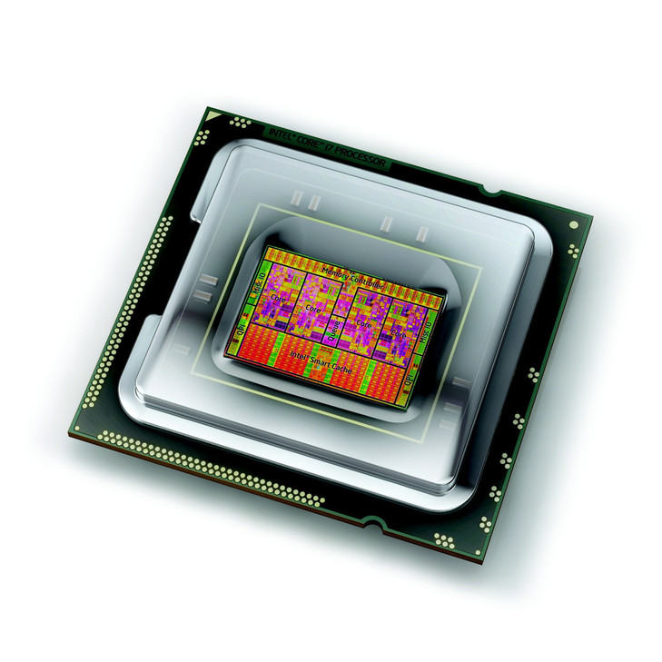 Rendering of Intel Core i7 CPU